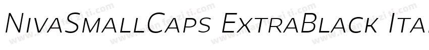 NivaSmallCaps ExtraBlack Italic字体转换